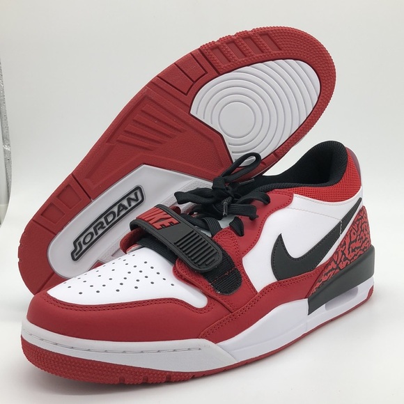 Nike Air Jordan Legacy 312 Low Shoes White Black Red CD7069-116 Men's size 11